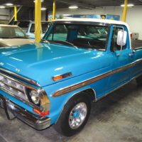 Some of the trucks that the company owns - such as this Ford pickup - are either pristine originals or a perfectly restored example.