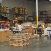 The shipping department also stays busy into the nightfall. Just about every phase of the operation is computer controlled.