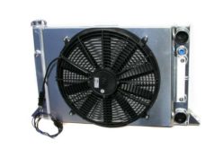 Meziere Sportsman-Style Radiator with Fan and Shroud