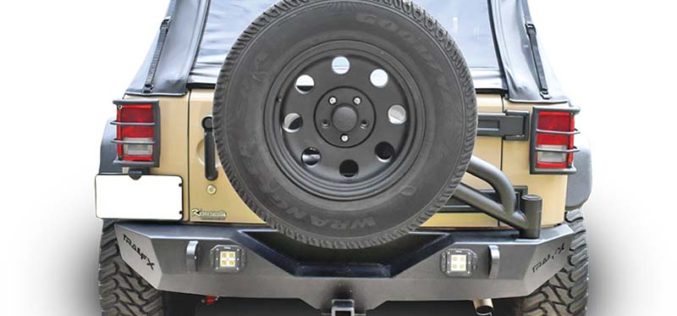 TrailFX Rear Bumper with Tire Carrier for Jeep JK